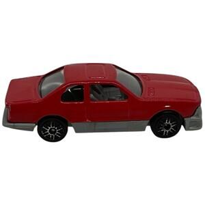 Vintage Toy Factory Red Sedan Diecast Car Made in China 1980s Collectible